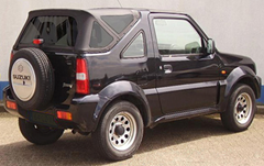 Jimny Replacement Top Deluxe schwarz mit klaren Fenstern